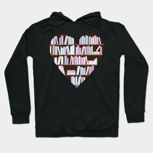 Pastel books heart Hoodie